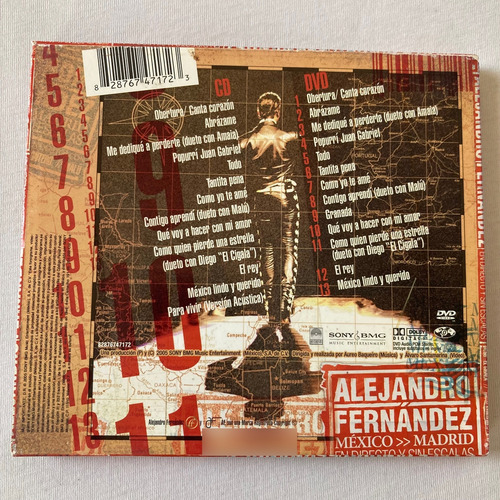 Alejandro Fernández / México / Madrid Cd + Dvd Autografiado Estándar (Usado)