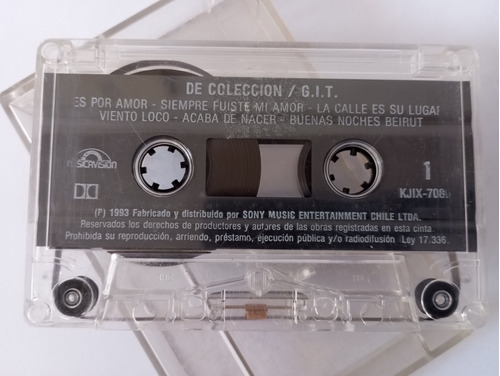 Git De Colección Cassette Musical Original (sin Carátula)