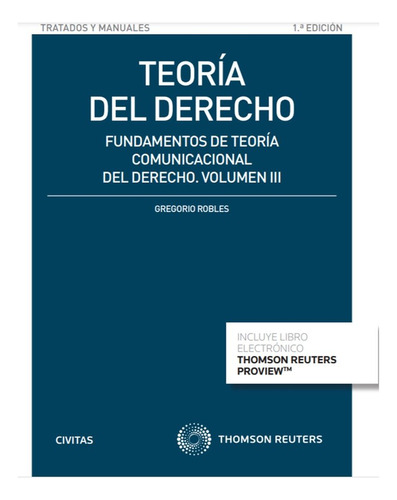 Libro Teoria Del Derecho - Robles Morchon, Gregorio