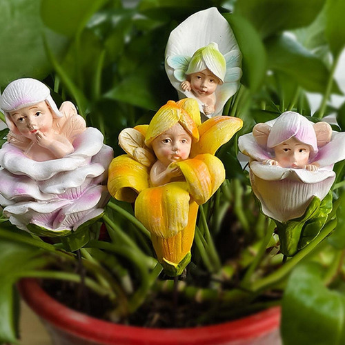 Fairy Plant Bot Stakes Decoraciones De Jardín Adornos