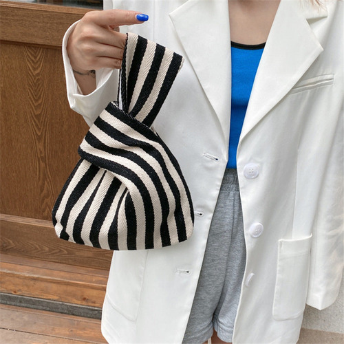Monedero Tipo Cartera Para Mujer, Estilo Coreano, A Rayas Si