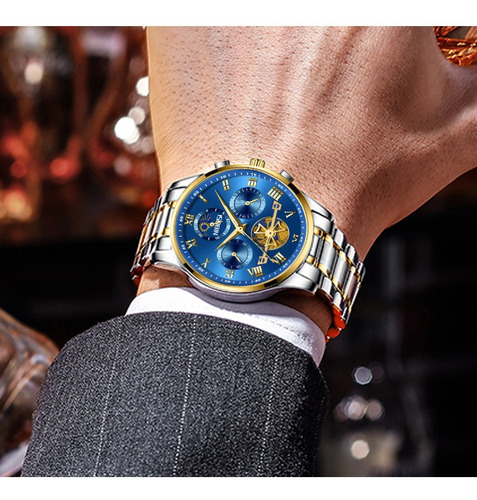 Relojes Nibosi Skeleton Chronograph Quartz Hombre