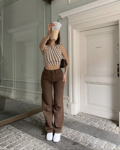 Jean Mujer Baggy Marron Nueva Temporada Hasta T 50