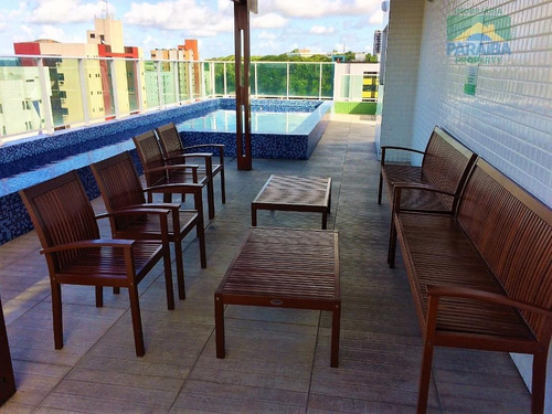Imagem 12 de 15 de Apartamento Mobiliado A Venda - Praia Cabo Branco - João Pessoa - Pb - Ap0194