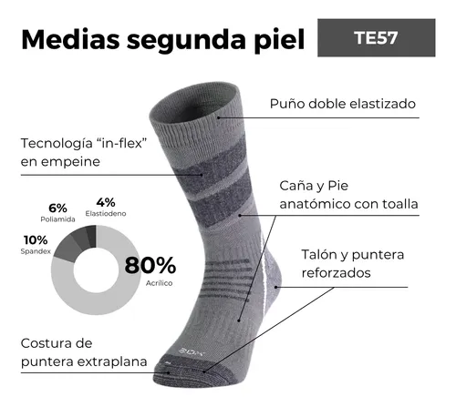 Pack X2 Medias Termicas Extreme Trekking + Medias Deportivas