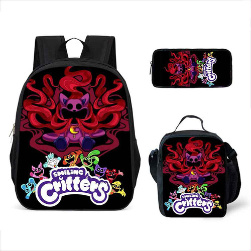 A Set De Mochilas Escolares Smiling Critters, De Tres Piezas,