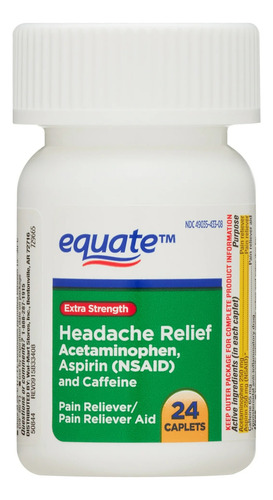 Equate Acetaminofen Y Aspirina Para Aliviar El Dolor 24 Pza