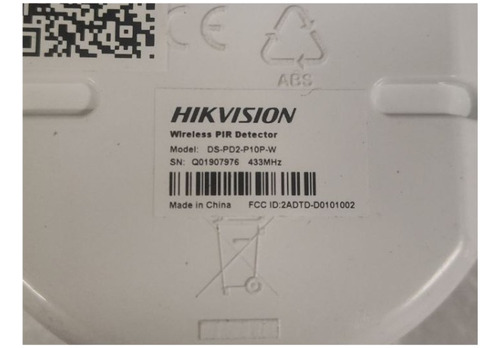 Detector Pir Interno Inalámbrico De 10 M Hikvision. Usado! (Usado)