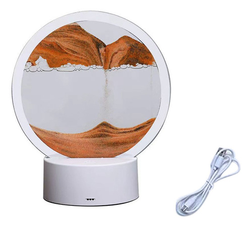 Lámpara Led Rgb Sandscape Moving Sand Art, Luz Nocturna Con