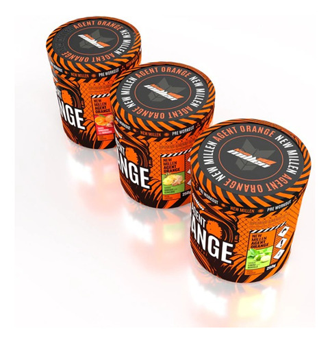 Pre Treino Agent Orange Citrulina 250g New Millen - Sabor Limão Com Hortelã