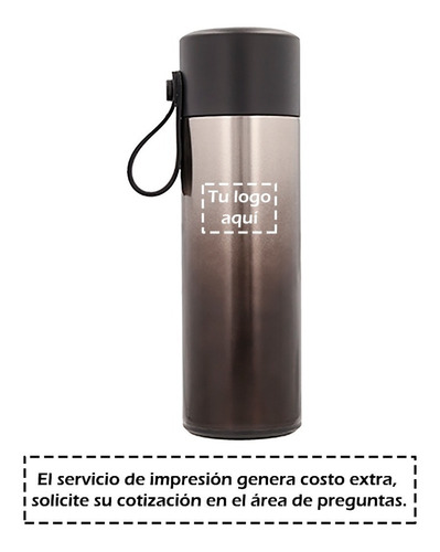 Imagen 5 de 10 de Termo Difuminado Con Doble Pared De Acero, Colador Y Tapa
