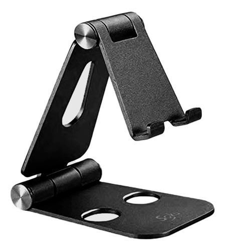 Soporte Metal Celular Tablet Pad De 4'' A 13'' Lujo Abatible Color Negro