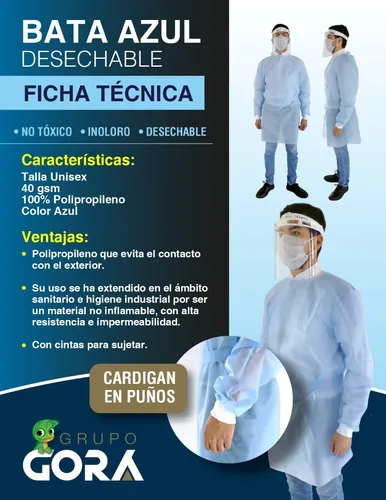 Bata medico desechable hotsell