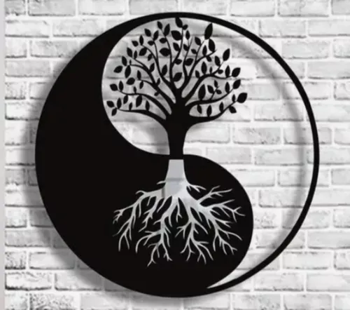comprar Cuadro Decorativo En Madera Mdf Arbol De La Vida Yin Yang