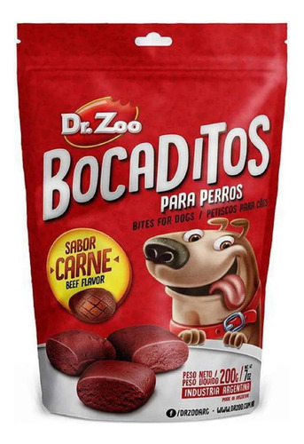 Snack Para Perros  Bocaditos Dr Zoo Carne 200 G