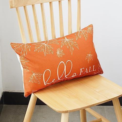 Onway Fundas De Almohada De Otoño, 12 X 20, Juego De 2, Deco