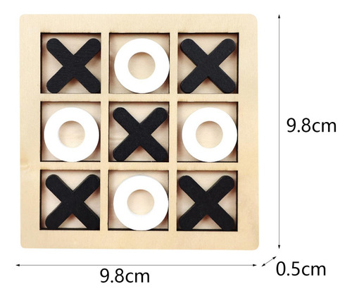 3 Juego De Mesa Toe, Noughts And Crosses, En Y Negro