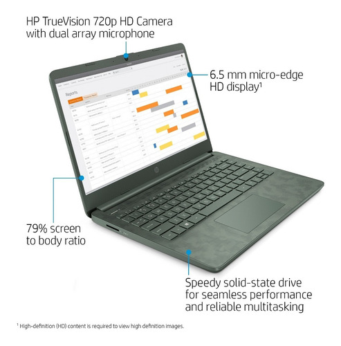 Imagen 2 de 10 de Notebook Hp I5 11va Quad 8gb Ssd256 14 PuLG Iris Xe 1,4kg