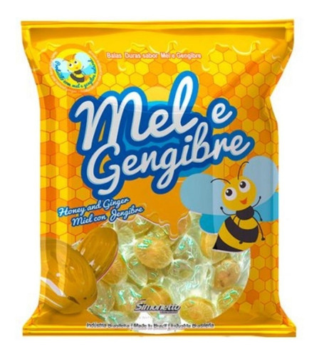 Bala Mel E Gengibre Simonetto 140 Grs .