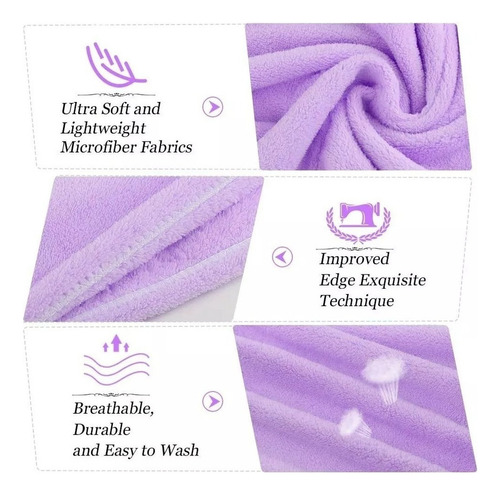 De Toallas De Microfibra De Rápido Secado Para Cabello 3much