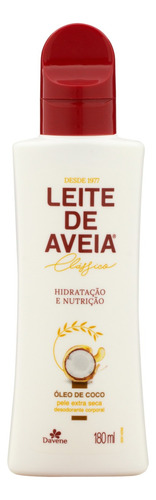  Desodorante Hidratação e Nutrição Corporal Óleo de Coco Davene Leite de Aveia Clássico Frasco 180ml