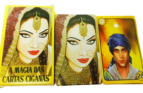 Baralho Tarot A Magia das Cartas Ciganas Amarelo 36 Cartas