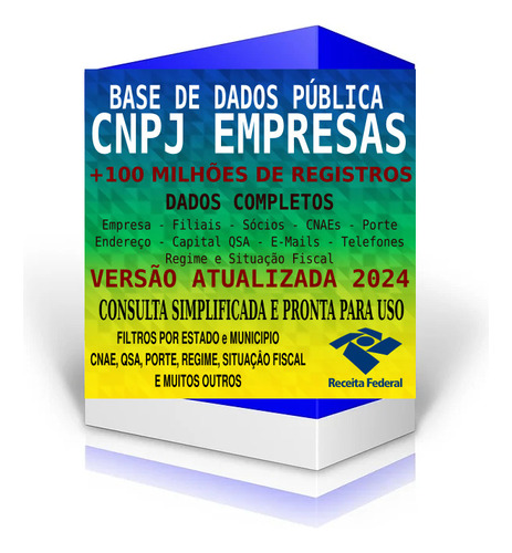 Api Pesquisa Dados Abertos 63 Mlhões De Cnpj Receita Federal