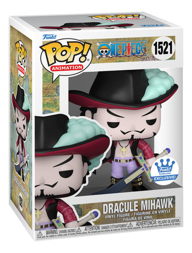 Figura Funko Pop Dracule Mihawk #1521 Sticker Funko Store (Usado)