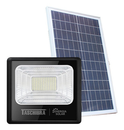 Refletor Led Taschibra Luz Solar Tr Sun 100w Preto 6500k Cor da luz Luz Fria 6500K 110V/220V