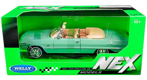 Chevrolet Impala Ss 1963 Verde Welly Nex Escala 1/24