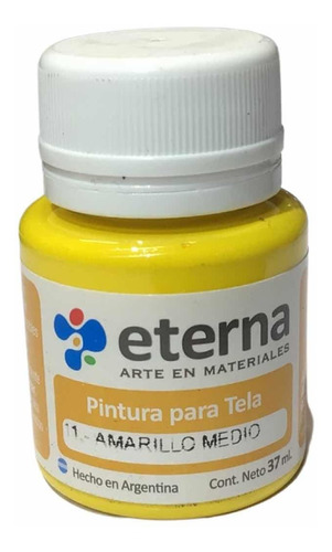 Pinturas Para Tela 37 Ml Eterna En La Plata Color Del Óleo 11 Amarillo Medio