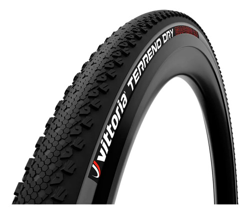 Pneu Vittoria Terreno Dry 700x35 Gravel Tlr Faixa Cinza Cor Preto E Cinza