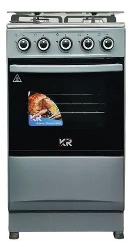 Cocina A Gas 4h Gris Kr