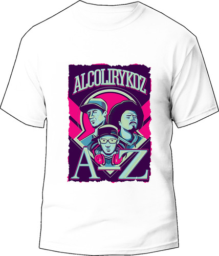Camiseta Alcolirykoz Estampada Rap Hop R1  Bc Lucario Store
