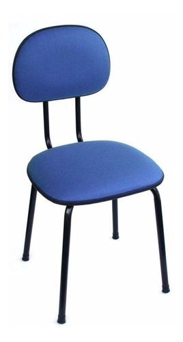 Cadeira Fixa Secretária Laminada Azul Royal