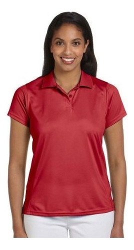 Ha Lad 4 Oz Polytech Polo (rojo