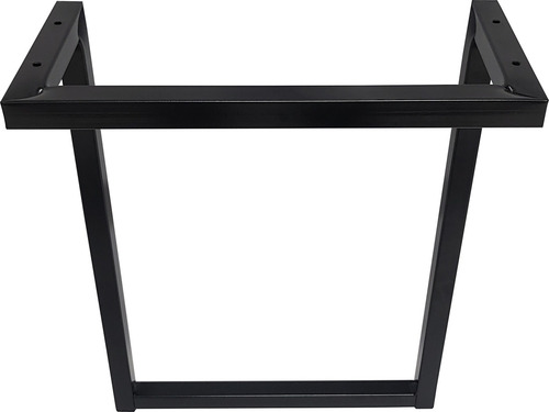 Pé Base Metal Aço Tubolar Banco Banqueta Quadrado Retangular Cor Preto