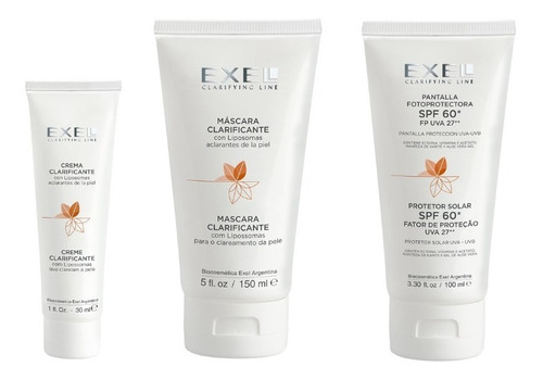 Exel Kit Facial Clarificante Manchas + Protector Solar X3