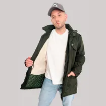 Comprar Customs Ba Camperas Hombre Parka Corderito Campera Negra Us