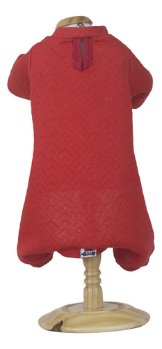 Agasalho De Inverno Macacão Vermelho Tamanho G Para Cachorro de 6 a 8kg