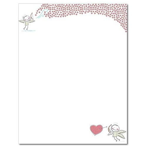 Papel De Carta De Estación Bow And Arrow Heart Of Love...