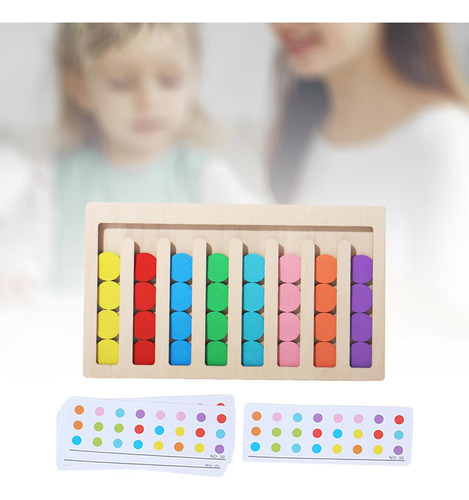 Juguetes De Madera Montessori, Juguetes A Juego 8 Colores