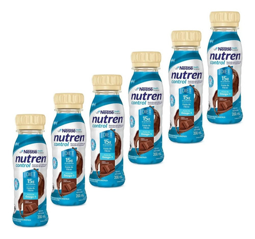 Nutren Control - Nestlé, (kit Com 6) - Sabor Baunilha Sabor Chocolate
