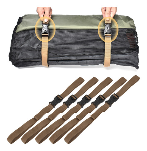 5pcs Cargoes Strap Buckle Tie Down Belt Luggage Strap For