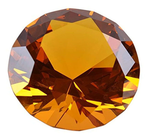 Longwin 50 Mm (2  ) Cristal Facetado Diamante Pisapapeles Bo