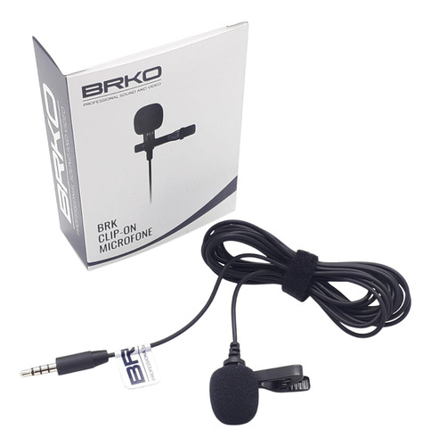 Microfone Lapela Para Dji Mic Cor Preto