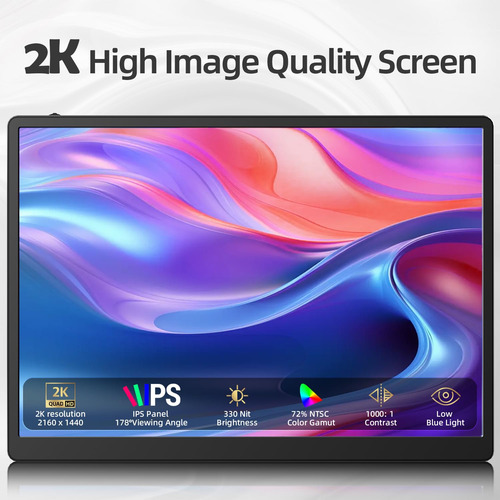 Extensor De Monitor 2k 13 Pulgadas Ips Para Laptop Mmg