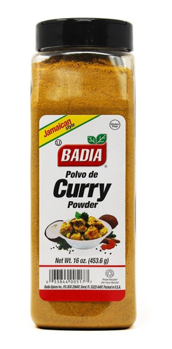 Polvo De Curry Badia De 453 Gr.