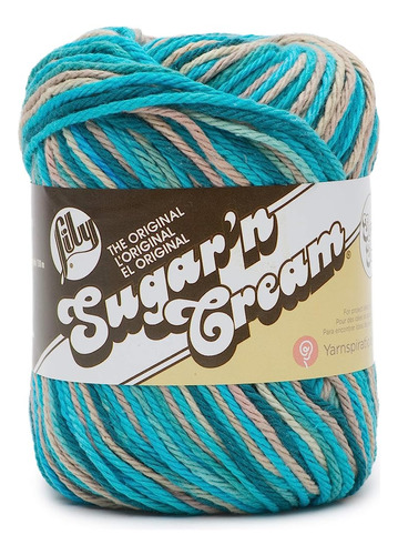 Lily Sugar'n Cream Super Size Ombres Yarn, 3 Oz, Pebble Beac