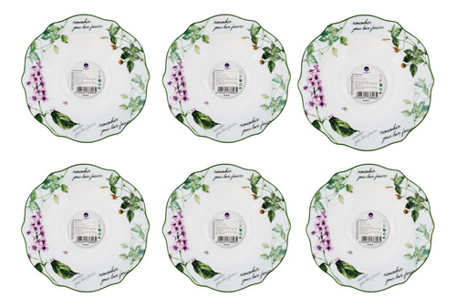 Set X 6 Platos De Sopa En Porcelana 21.5 Cm